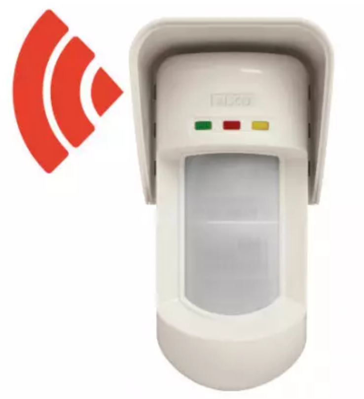 DETECTOR DE MOVIMIENTO EXTERIOR WATCHOUT DOBLE TECNOLOGIA 23METROS
