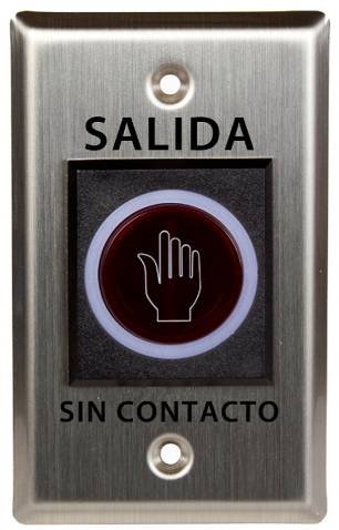 BOTON DE SALIDA NO TOUCH PLACA METALICA N.A