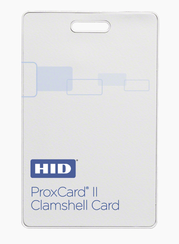 TARJETA DE PROXIMIDAD PROX CARD II CLAMSHELL CARD FOR, NON-PROG, F-HID LOGO, B-HID LOGO, NO #, VERT SLOT